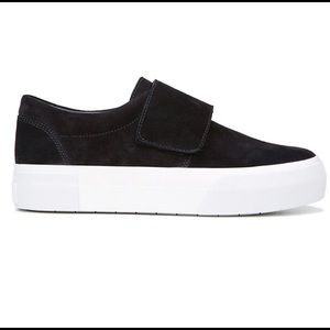 Vince Suede Black Velcro Sneakers